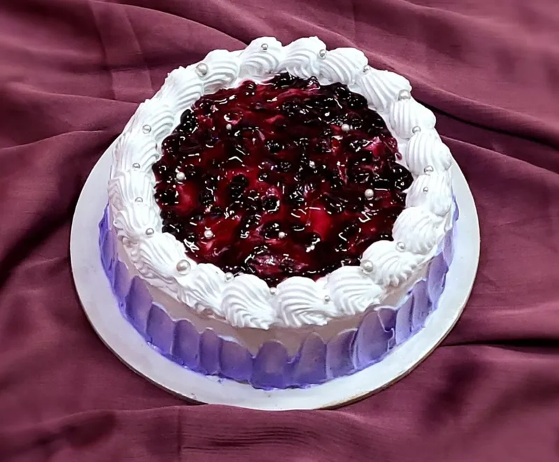 Blueberry Cake - Creamy Cheesecake Swirls